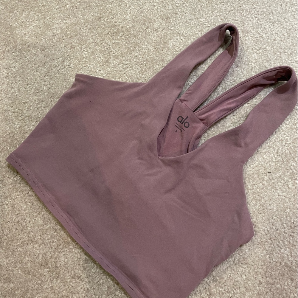 ALO Airbrush Real Bra Tank in Smoky Quartz
